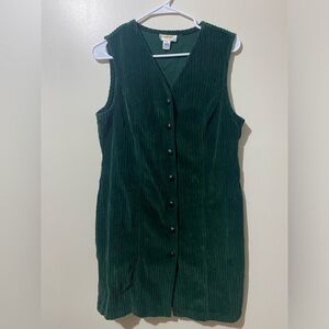 Talbots vintage petite corduroy button up dress